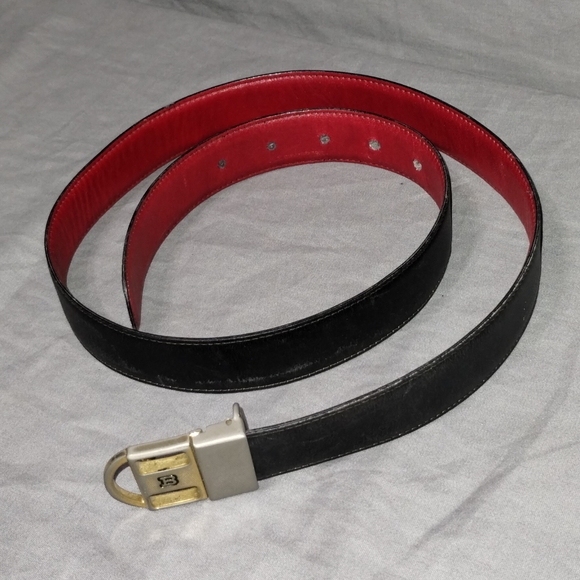 BALLY ITALIAN MADE BLACK LEATHER BELT - Picture 10 of 15